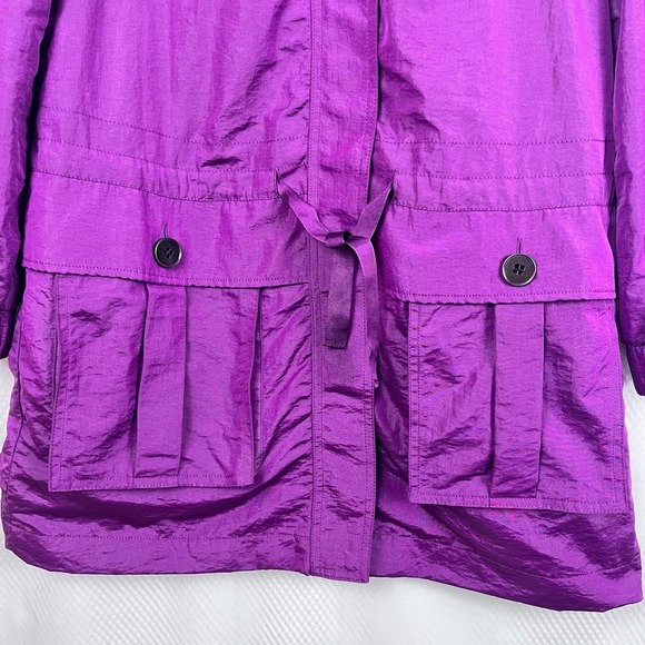 NWT: Armani Exchange Women's XS Purple Trench Coat (M526) - Picture 9 of 11